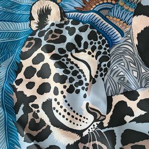Authentic Hermes Jaguar Quetzal Silk Scarf- Alice Shirley